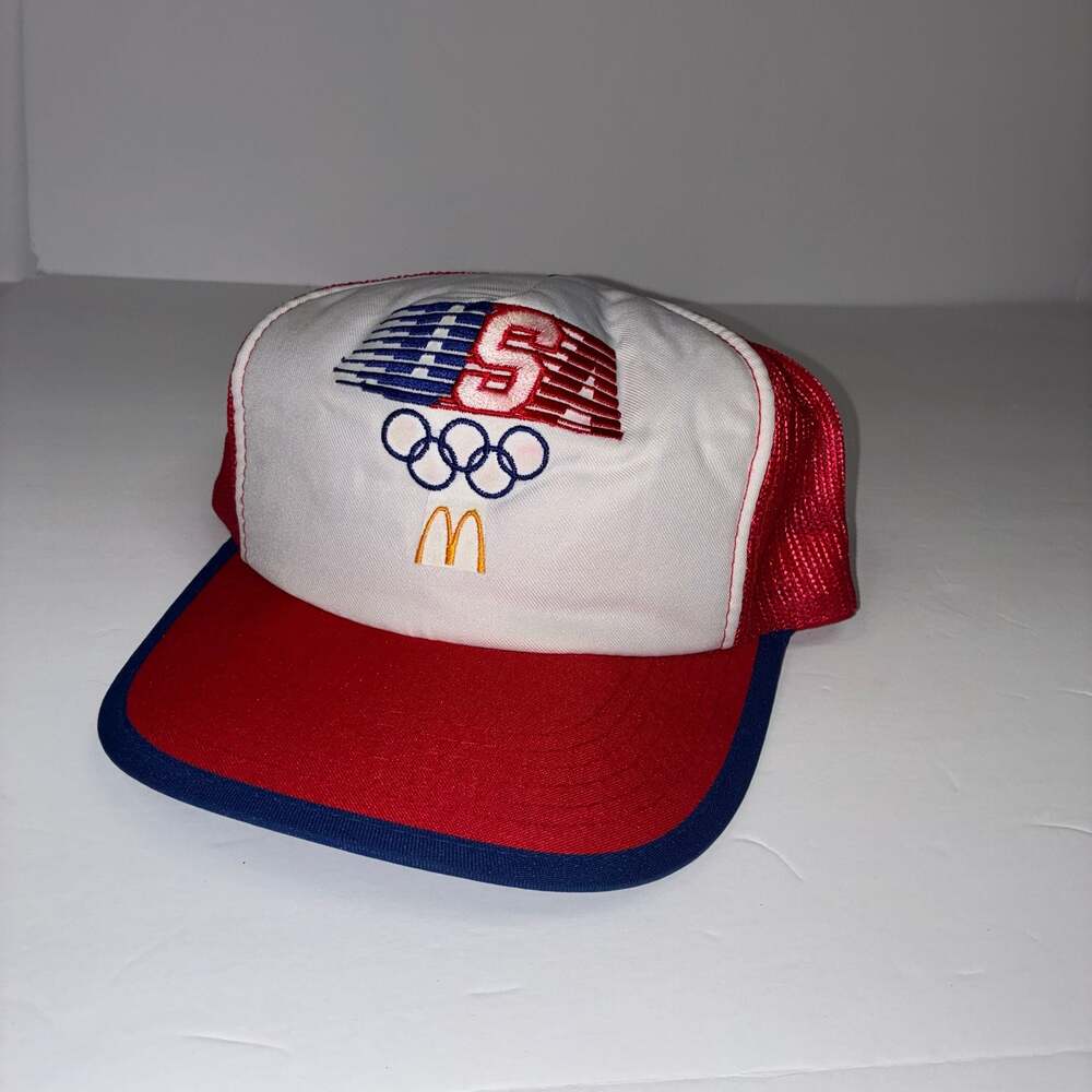 Vintage 1984 USA Olympic Games McDonald's Trucker Snapback Hat